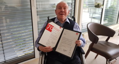 Franz Möllers aus Stadtlohn 70 Jahre in der IG Metall