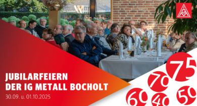 Jubilarfeiern der IG Metall Bocholt 2025